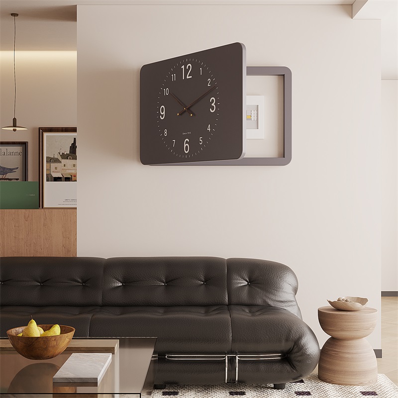 电表箱装饰画遮挡现代简约挂墙多功能配电箱盖板客厅挂钟弱电箱