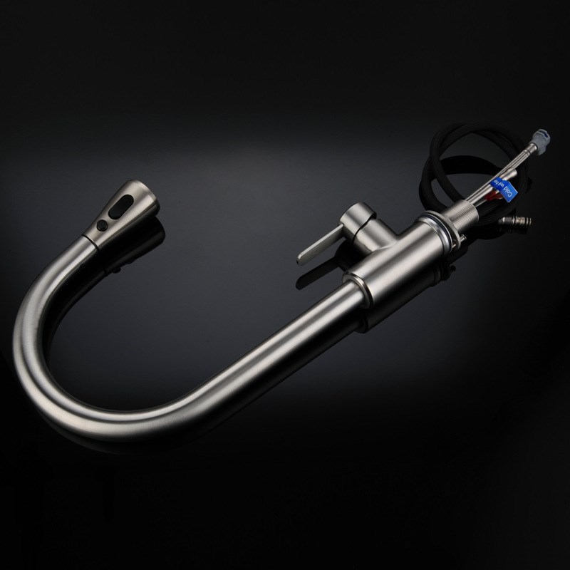 开平不锈钢万向厨房龙头 洗菜盘水槽抽拉伸缩冷热混水龙头