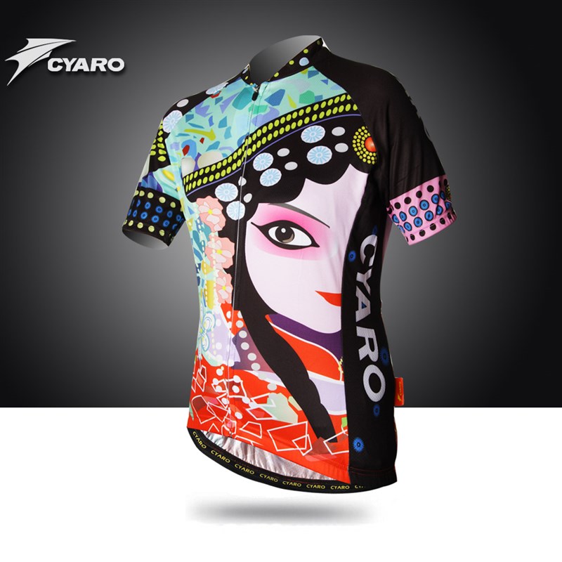 正品短袖长d袖骑行服 女速干透气骑行装备 花旦 京剧脸谱 比速盟