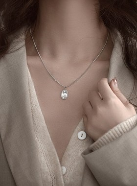 招财纳福项链女轻奢小众设计感2023新潮高级锁骨链毛衣链气质颈链