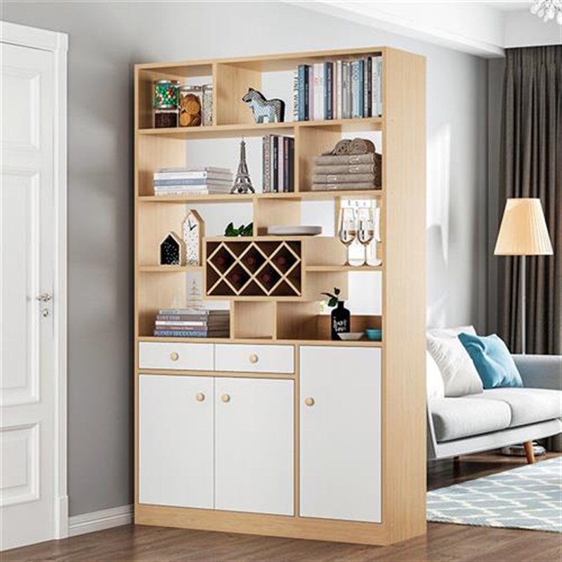 展宣 酒柜现代靠墙红示柜简约门厅客厅屏风隔柜断进门玄关柜鞋柜