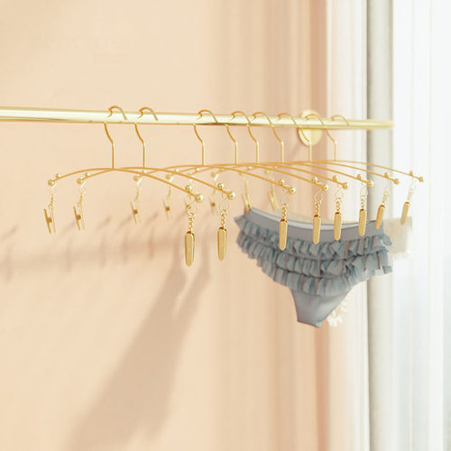 不止收纳家用金属内衣裤专用晾衣架防滑带夹子胸罩内裤文胸展示架