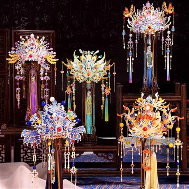 艺模凤冠diy立体手工3d拼图金属拼装模型礼物送新婚车载挂饰摆件