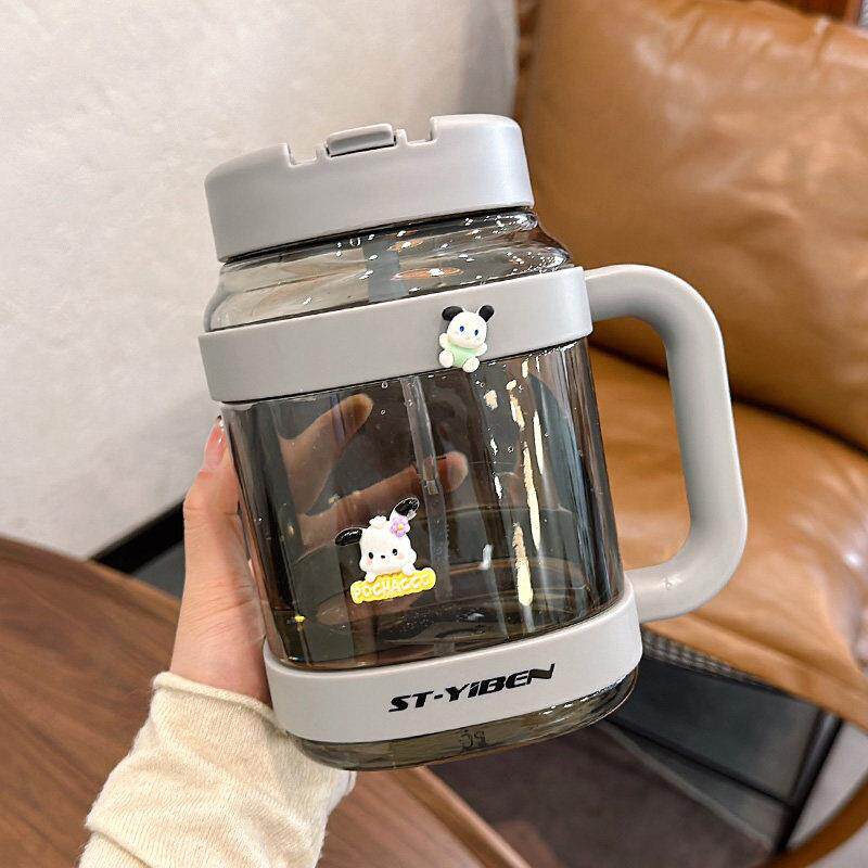 超大容量水杯男生耐高温运动水壶户外可携式吸管杯女生夏天太空杯