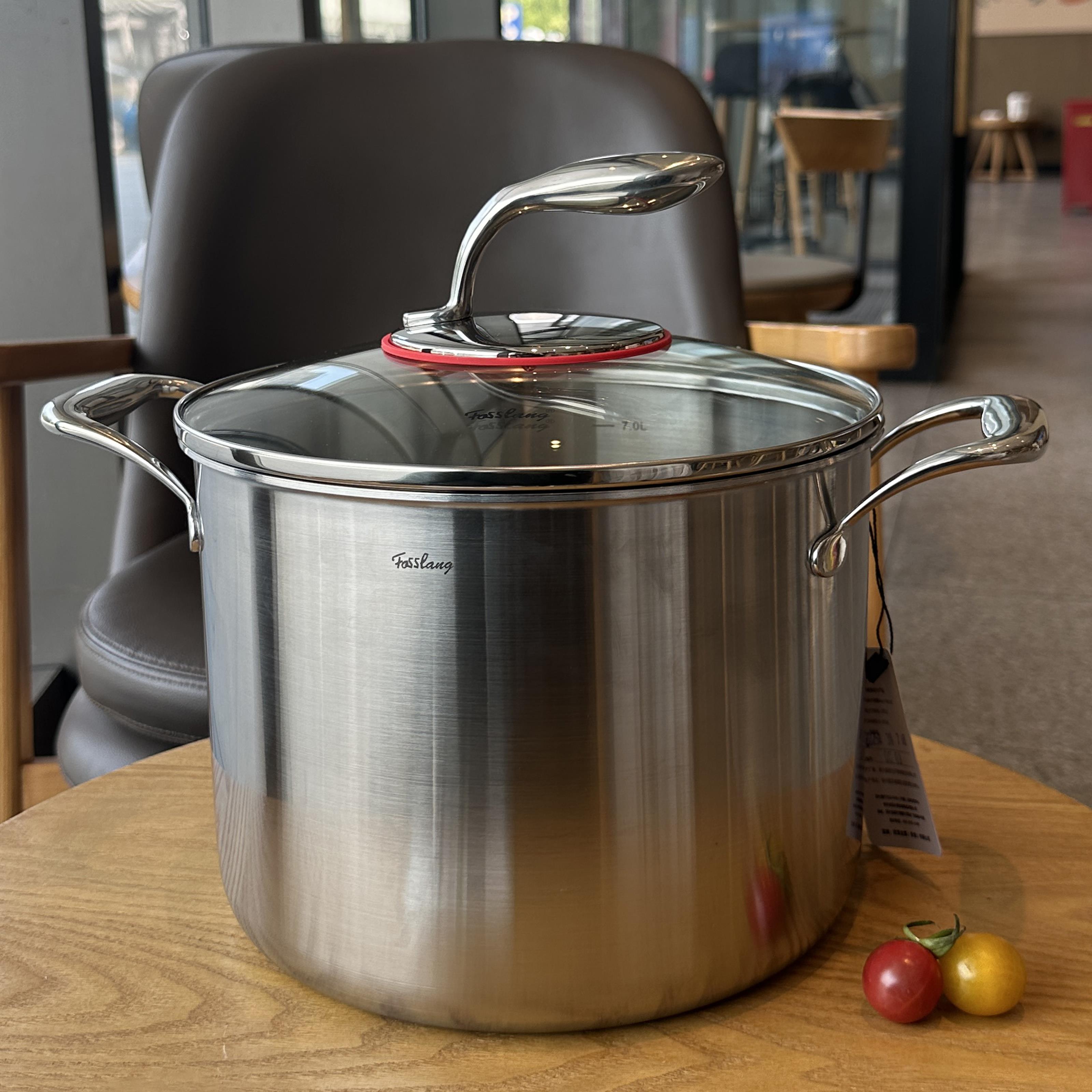 菲仕朗18/10不锈钢汤锅炖锅加深高厚家用煲汤煮锅不沾锅24cm