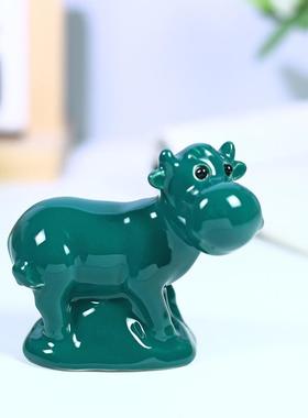 十二生肖招财牛摆件陶瓷小牛办公室玄关装饰摆设创意桌面摆放客厅