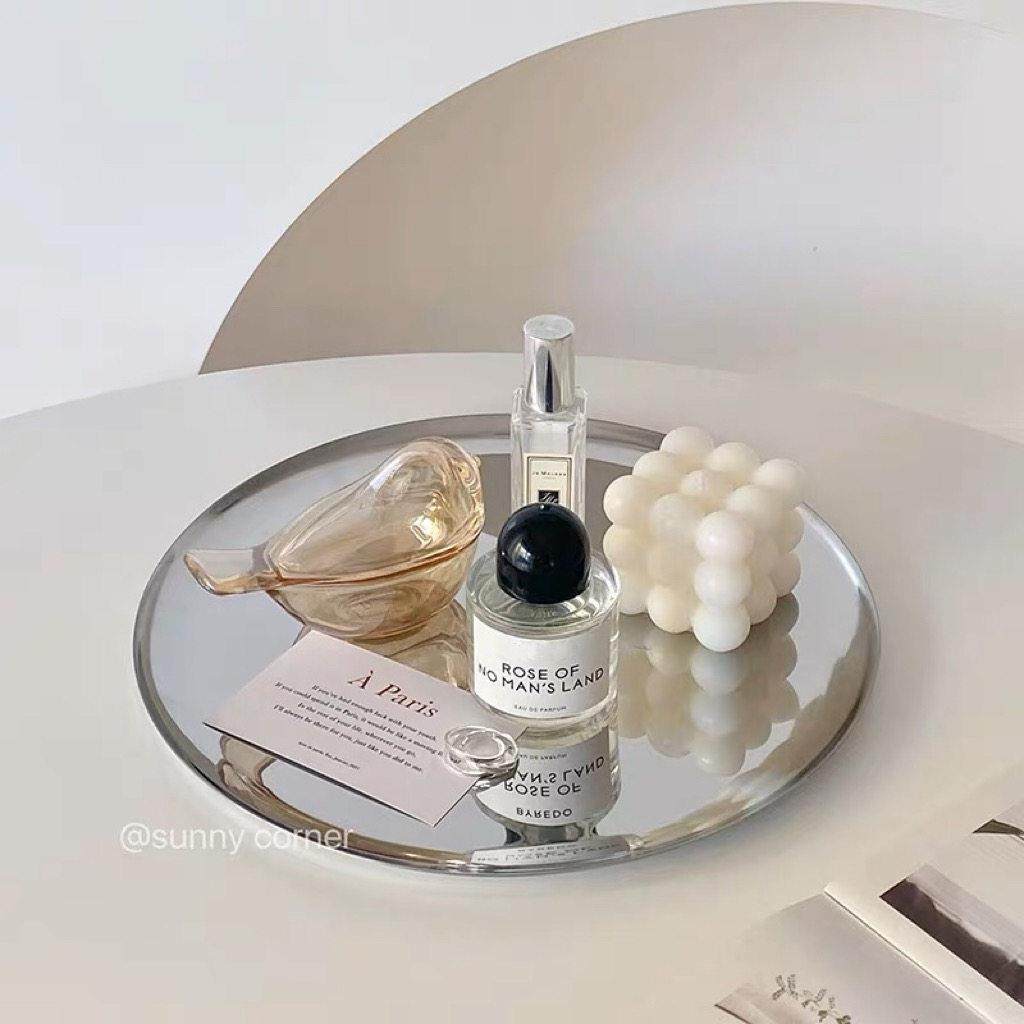 ins风镜面香薰蜡烛托 托盘 北欧轻奢不锈钢金属置物盘子首饰收纳,家居饰品,香薰托盘,淘宝优惠券,粉丝福利购,淘宝优惠卷