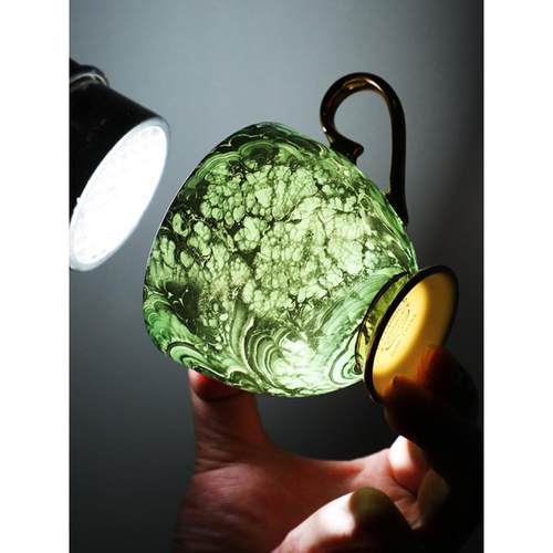 轻奢风咖啡杯骨瓷欧式翡翠绿15头咖啡具茶壶下午茶套装酒店餐具