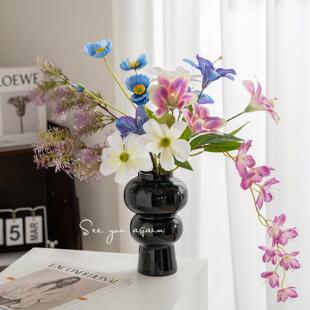 假花彷真花高级感逼真客厅餐桌装饰摆设彷生花束轻奢高端花艺摆件