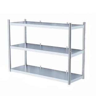 不锈钢上墙置物架挂壁架可挂墙厨房三层收纳调味料墙壁两层板吊架