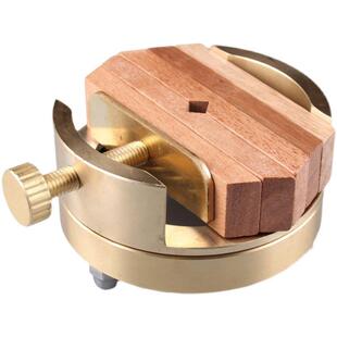 双头一体纯黄铜印床 篆刻工具 刻章用品工具 旋转灵活不卡顿经久