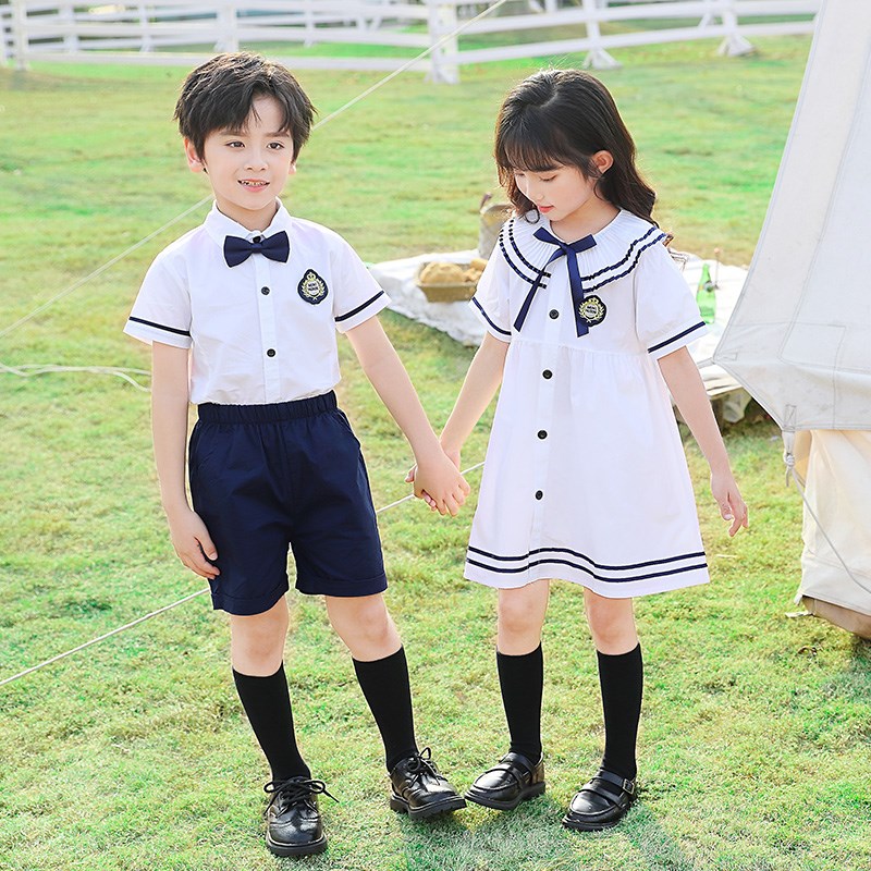 幼儿园园服夏装儿童校服套装小y学生夏季班服英伦学院风毕业照服
