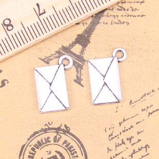 极速96pcs Jewelry Charms letter envelope 15x11mm AntiqZue Si