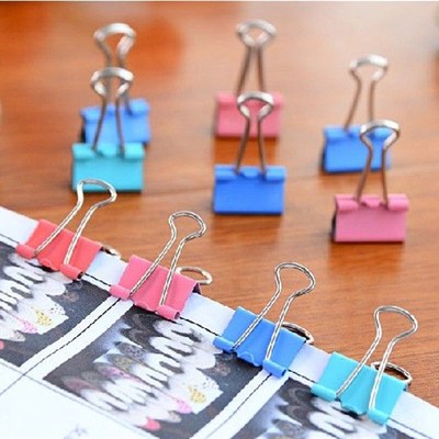 极速20Pcs Colorful Metal Binder Clips Paper Clip 1U5mm Offic