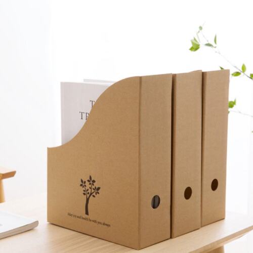 新品Officee Desk File Magazine Holder Kraft Paper Document S