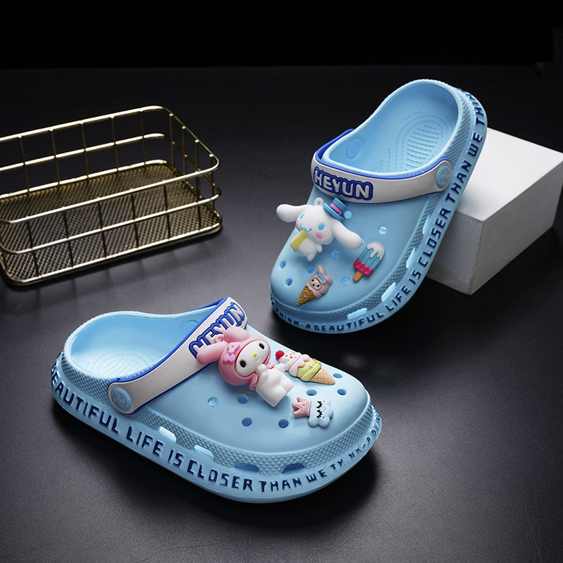 极速女童洞洞鞋儿童凉拖鞋t软底防滑2023夏季新款室内中大童沙