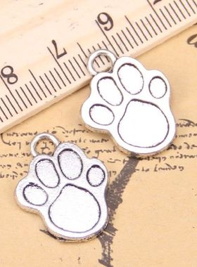 极速48pcs Charms Fnor Jewelry Making dog paw 22x17mm Antique