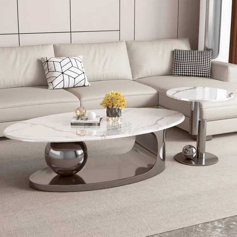 3l意式轻奢微晶石高级茶几组合家具简约现代客厅小户型茶几家用客