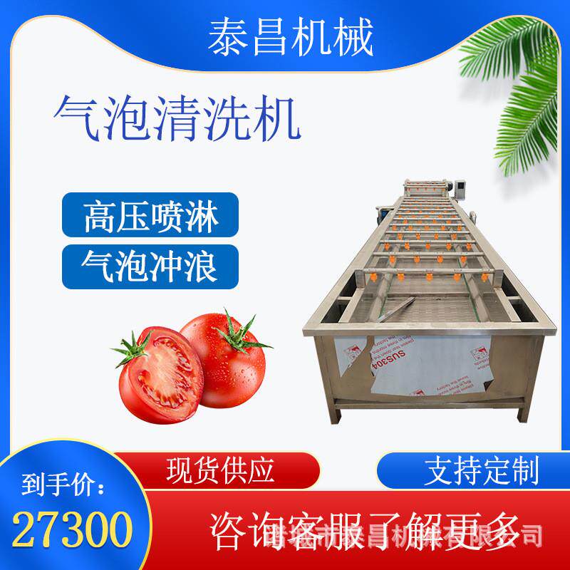 果蔬气泡清洗机苹果草莓洗果机酱腌菜酸菜浸泡脱盐机油桃清洗设备