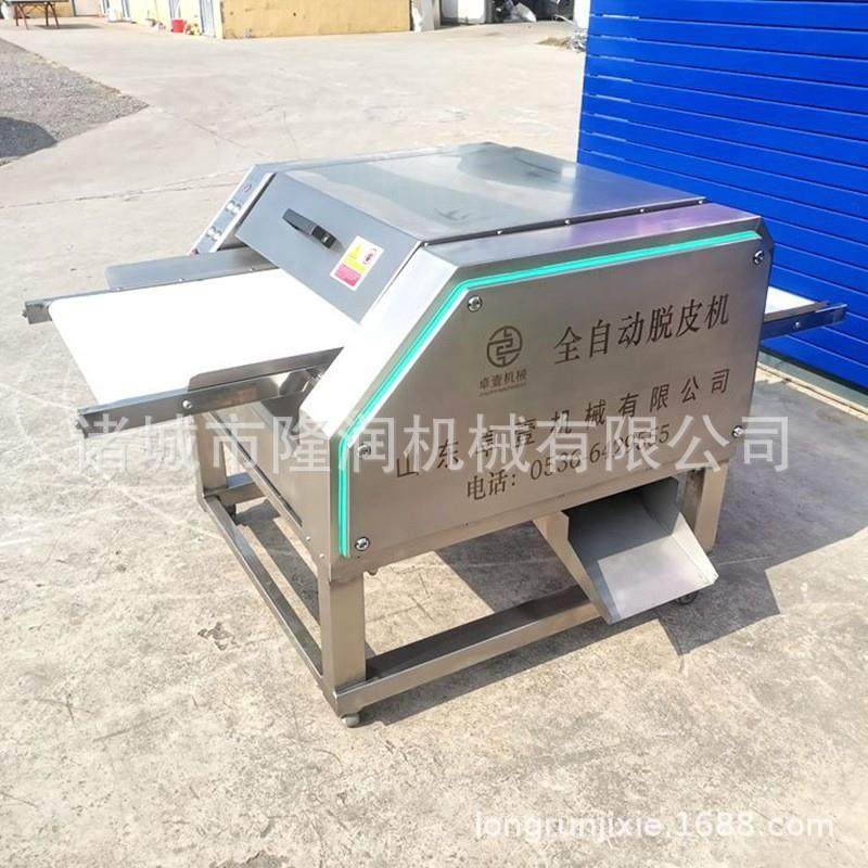 商用全自动鸡脖剥皮机 鸡腿琵琶腿连续式去皮机 去皮干净效率高