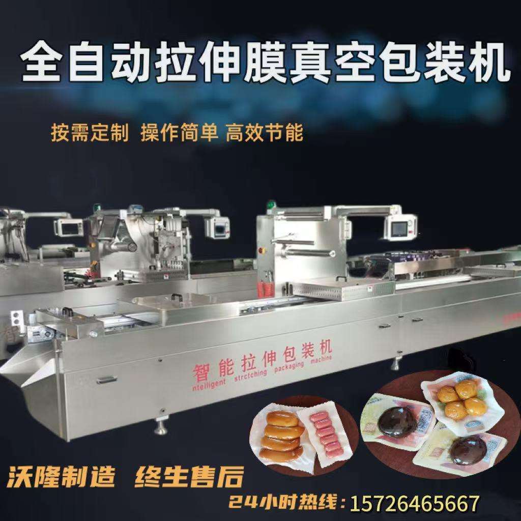 双面拉伸膜拉伸膜真空包装机宠物粮食猫粮520型拉伸膜包装机