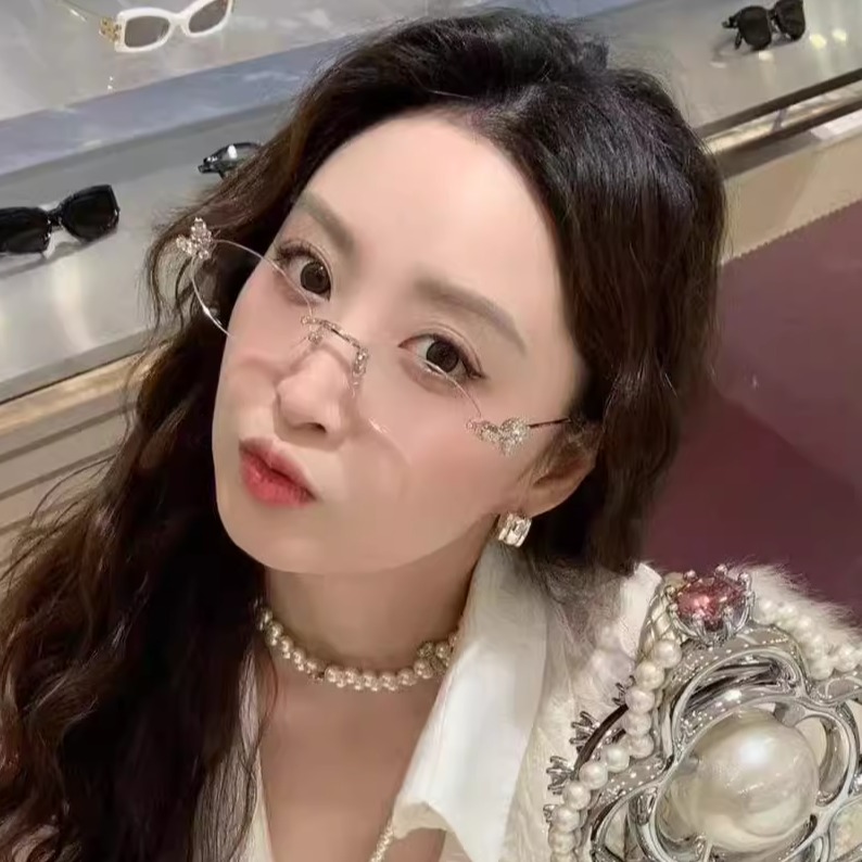 Jennie同款钻石GM镜框钛架马吉拉