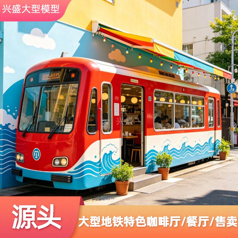 大型户外地铁模型定制动车餐厅咖啡厅售卖网红打卡拍照