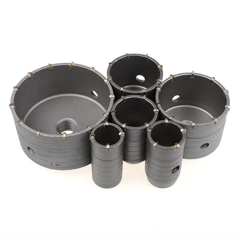 墙壁开孔器电锤钻头8件套方柄圆柄硬质合金砖墙开孔空调水管打孔