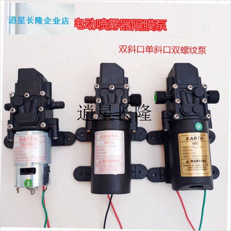 l农用1b2V电动喷雾器水泵 隔c膜泵洗车器打药机专用水泵大压力