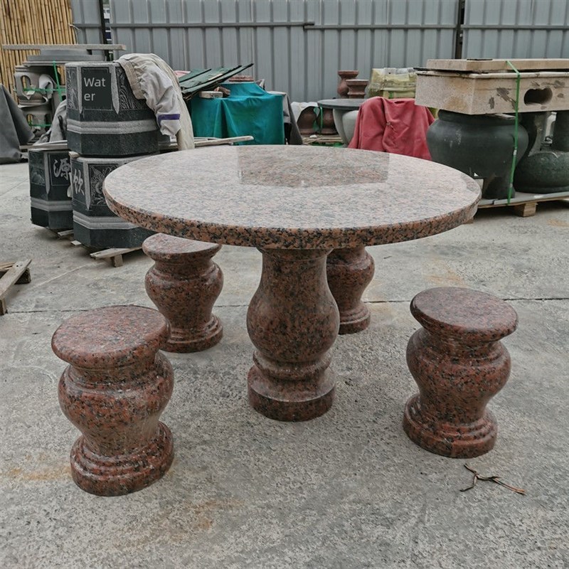 庭院花园石桌大理石房子户外阳台石桌花岗岩桌石凳家居装饰品