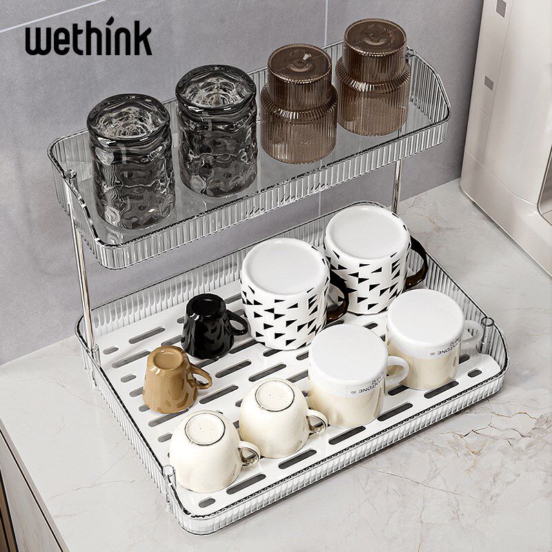 水杯置物架厨房台面杯子玻璃杯沥水架办公室茶杯咖啡杯收纳架杯架