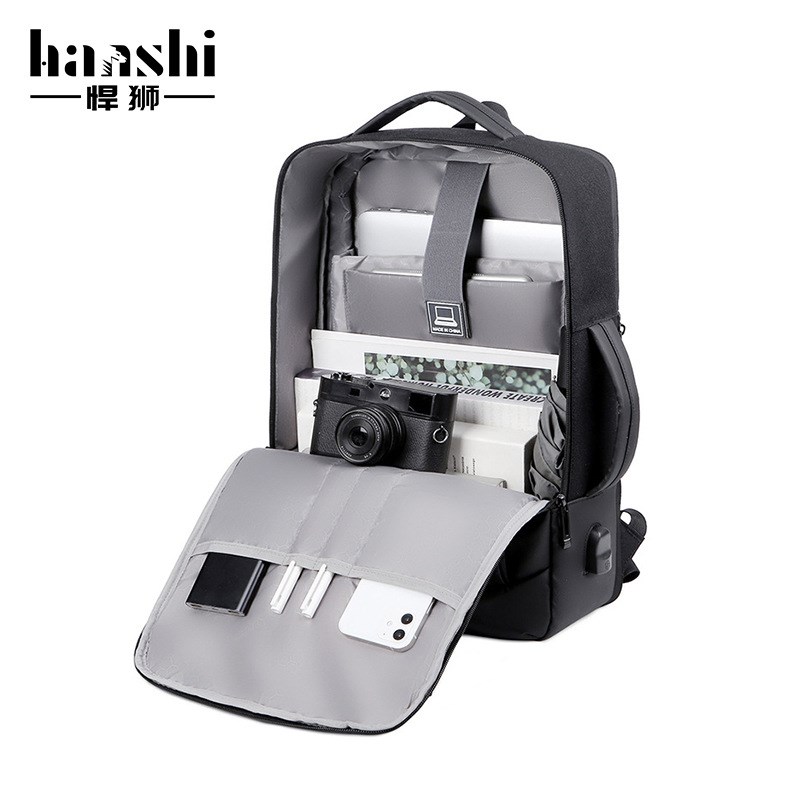 时尚男士双肩包高级感轻便防水女背包商务通勤电脑包旅行双肩书包