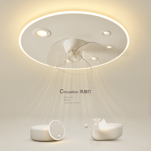简约现代风扇灯创意主卧室灯led吸顶灯小客厅灯餐厅书房中山灯具