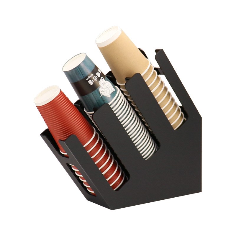 咖啡奶茶店杯架吧台收纳架商用杯子杯盖一次性纸杯架取杯架分杯器