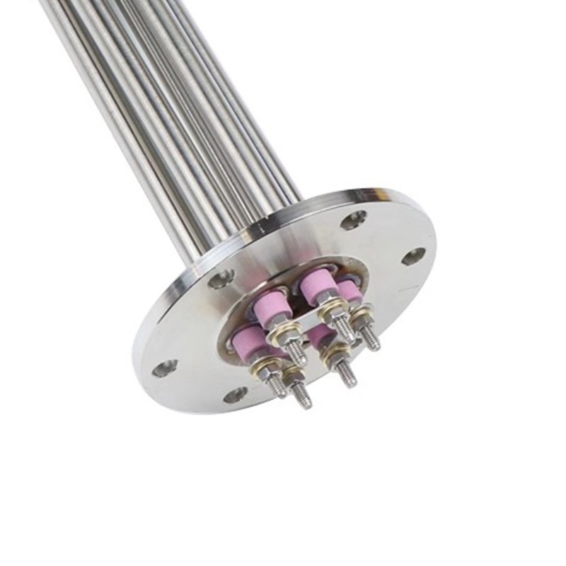 115MM法兰加热管锅炉水箱导热油加热管380v不锈钢法兰蒸汽加热棒