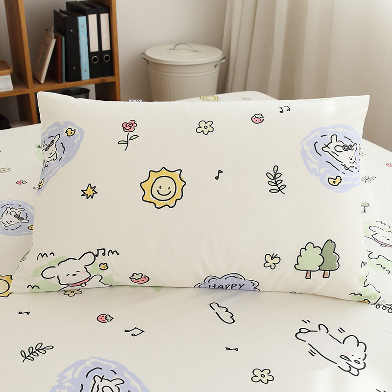 兔兔小仙子网红i款卡通枕套枕头套一对装全棉100加厚儿童单个纯棉