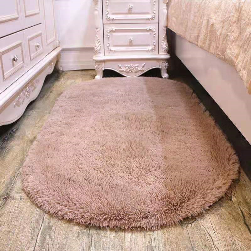 丝毛地毯丝毛椭圆地毯丝毛圆形地毯地垫卧室客厅茶几地垫静音