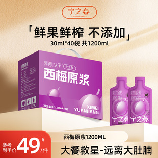 宁之春&河西女子新疆西梅原浆西梅汁大餐救星高膳食纤维果饮大肚