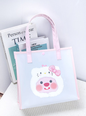 手提袋2025新款可爱卡通lopy手提包便携防水大容量包包杂物收纳袋