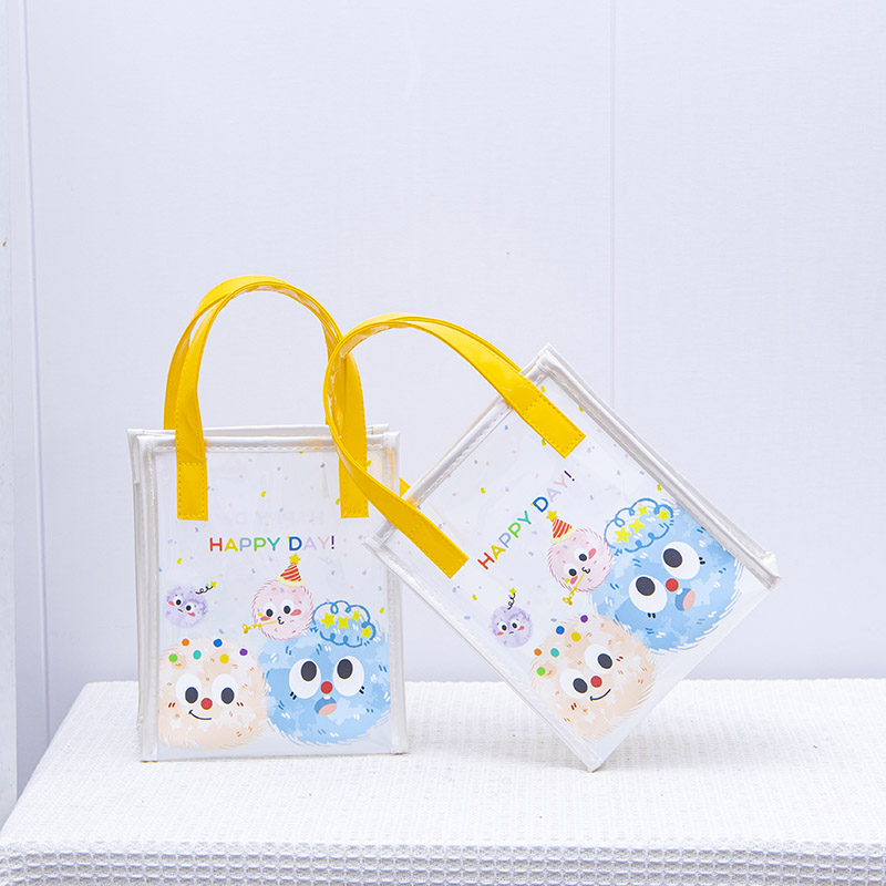 透明手提袋新款卡通儿童节礼物袋