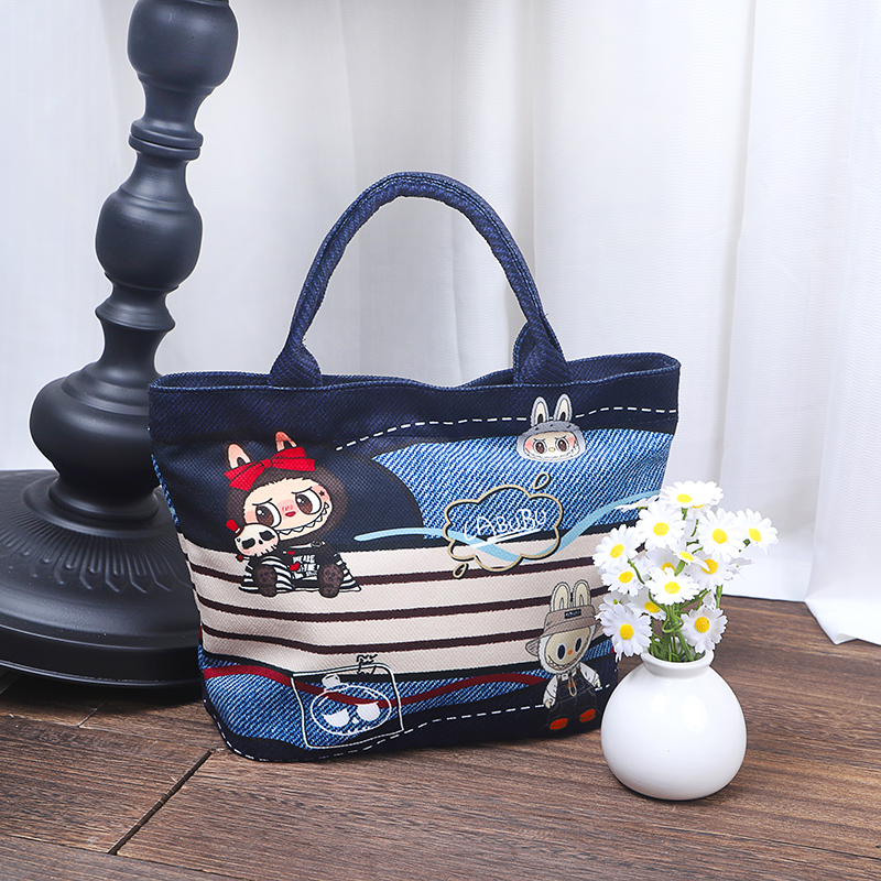 拉布布手提包女生可爱网红帆布包