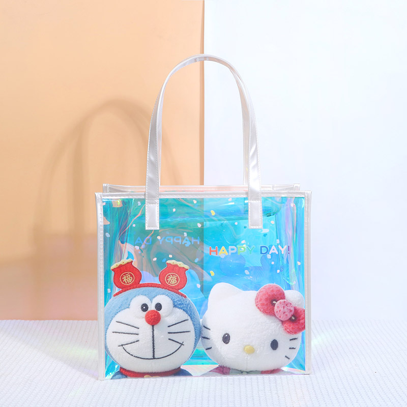 HelloKitty哆啦A梦透明托特包