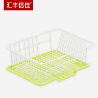 匯豐信佳 塑料滴水廚房置物架/角架/碗架/整理碗柜/碗碟瀝濾水