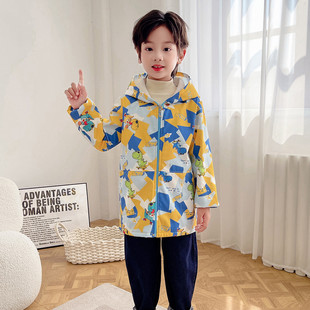 儿童罩衣防水防脏羽绒服护衣男童吃饭画画服女童冬季外穿防污罩衫