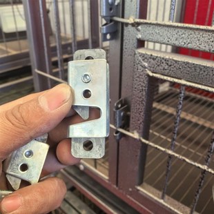 镀锌加厚款 宠物笼碰锁碰门撞门撞锁门扣自动门锁门扣狗笼配件