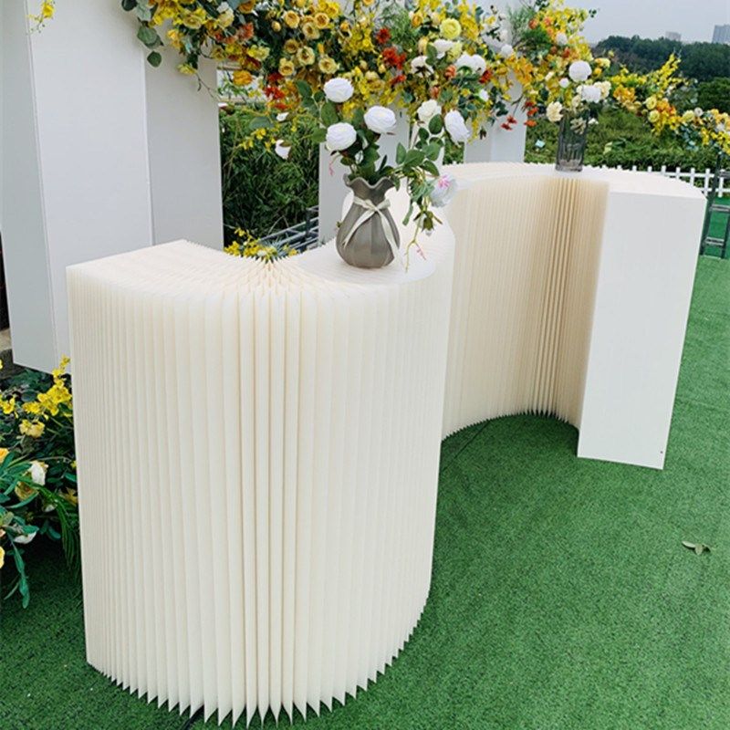 新款婚庆道具瓦楞纸折纸甜品台自由弯曲展示台蛋糕陈列架橱窗装饰,鲜花速递/花卉仿真/绿植园艺,仿真绿植,淘宝优惠券,粉丝福利购,淘宝优惠卷