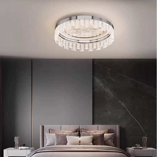 意式极简书房吸顶灯现代轻奢客厅高透光蚕丝灯罩护眼正方形卧室灯