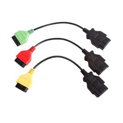 现货F-i-a-t Ecu Scan Adaptors 3pcs/set3色转接线 连接线 接头