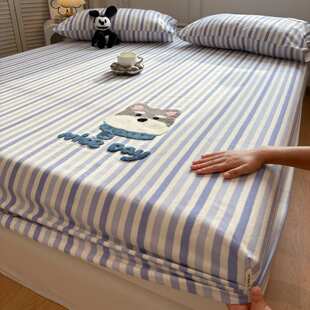 纯棉老粗布床单单件100全棉儿童卡通加厚被单四季通用榻榻米床盖