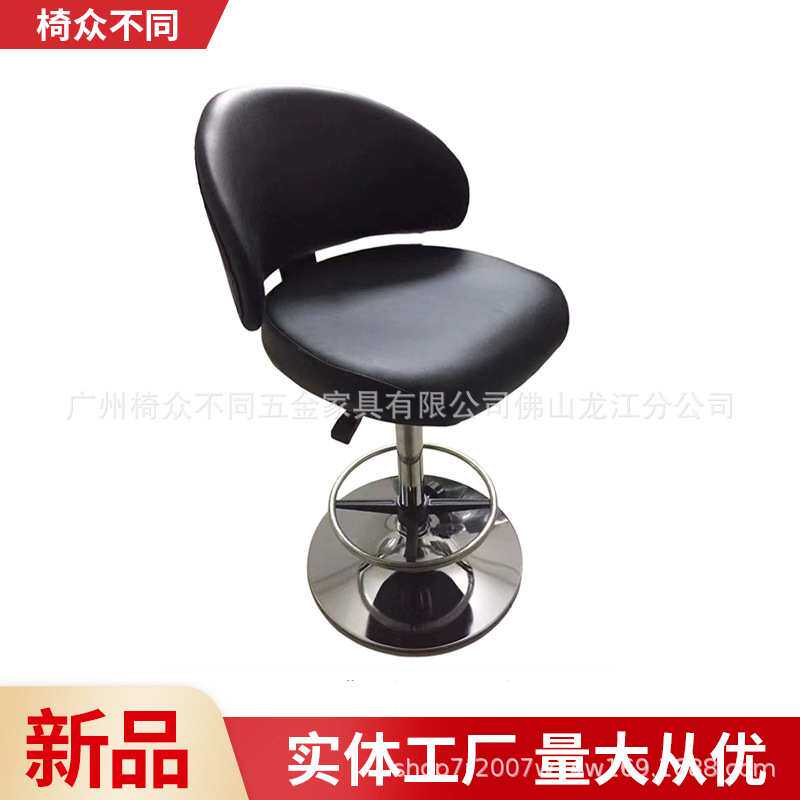 佛山工厂直发豪华简约可旋转可升降商用吧台椅软包吧椅子赌场椅
